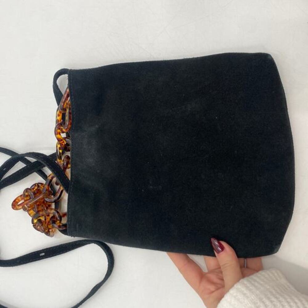 Madewell Slim Brooklyn Crossbody Bag Suede Black - Picture 5 of 9